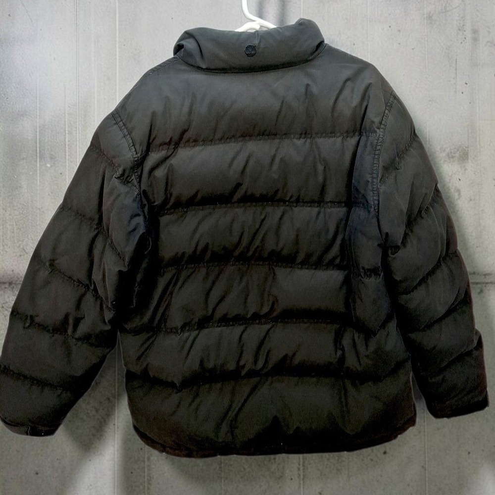 Timberland Puffer Jacket Men XL Black 80 20 Duck Down Feather Fill Parka Coat - Picture 2 of 12